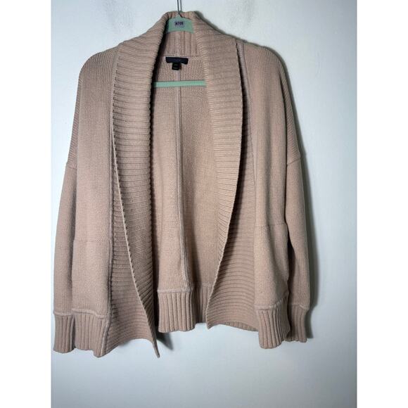J. Crew Tan Long Sleeve Open Front Cotton Blend Cardigan Sz XS/S - Picture 1 of 2